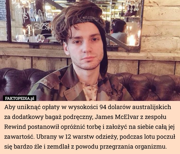 
    Aby uniknąć opłaty w wysokości 94 dolarów australijskich za dodatkowy bagaż...