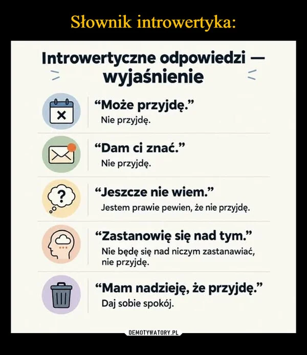 
    Słownik introwertyka: