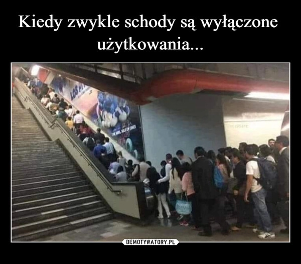 
    Kiedy zwykle schody są wyłączone  użytkowania...