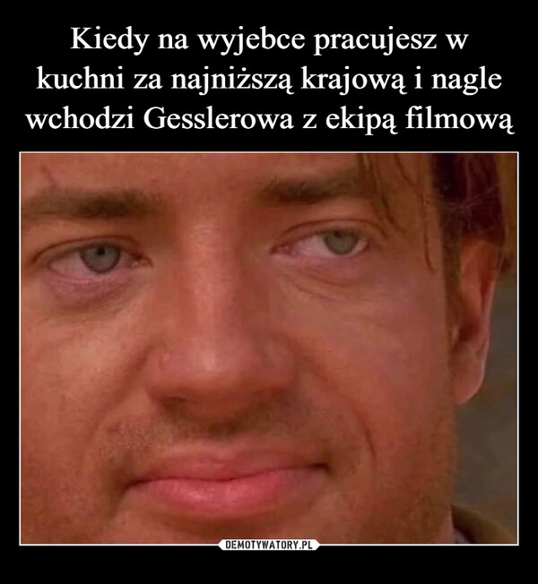 
    
Kiedy na wyjebce pracujesz w kuchni za najniższą krajową i nagle wchodzi Gesslerowa z ekipą filmową 