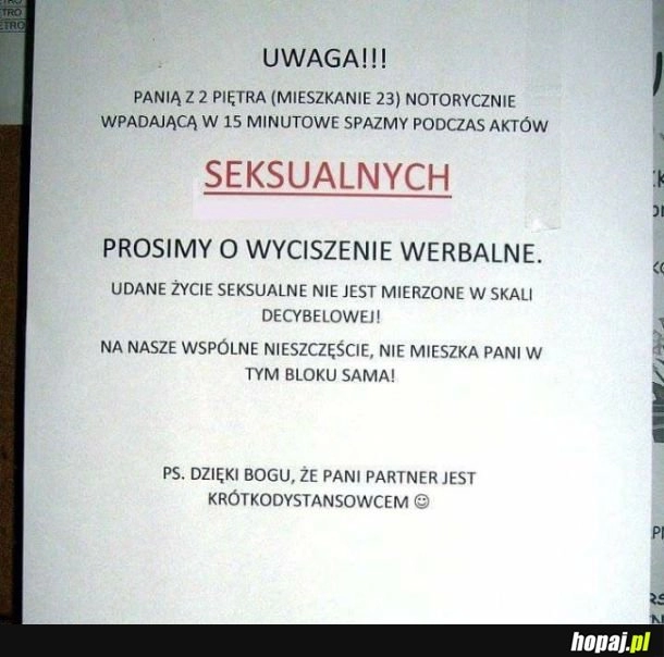 
    Zdenerwowani sąsiedzi