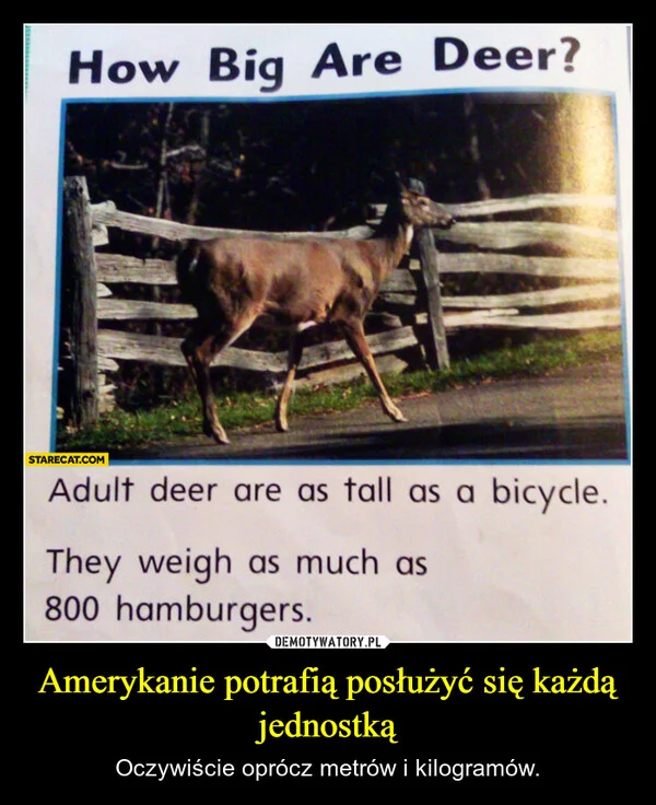 
    Amerykanie potrafią posłużyć się każdą jednostką