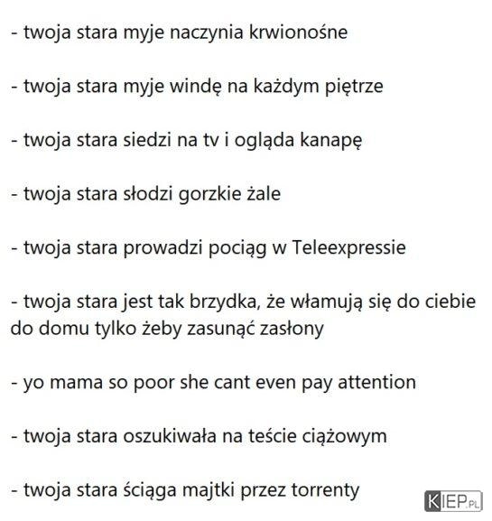 
    twoja stara dowcipy hahahahahahhahahahahahahhahahahahahahahahah