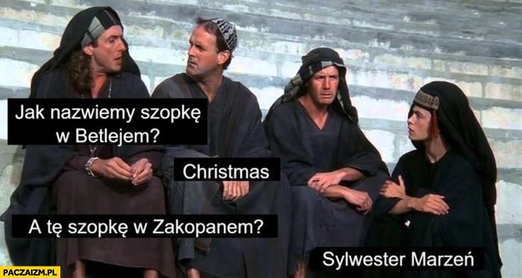 
    Jak nazwiemy szopkę w Betlejem? Christmas, a szopkę w Zakopanem? Sylwester Marzeń