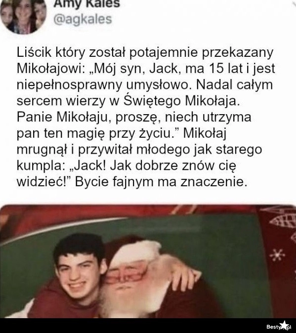 
    Wielki fan Mikołaja 