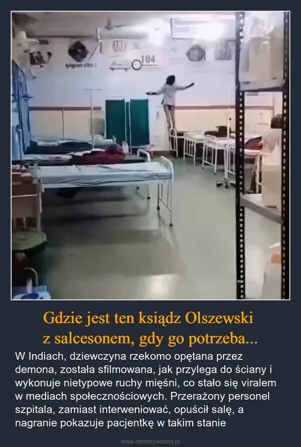 
    Gdzie jest ten ksiądz Olszewski z salcesonem, gdy go potrzeba...