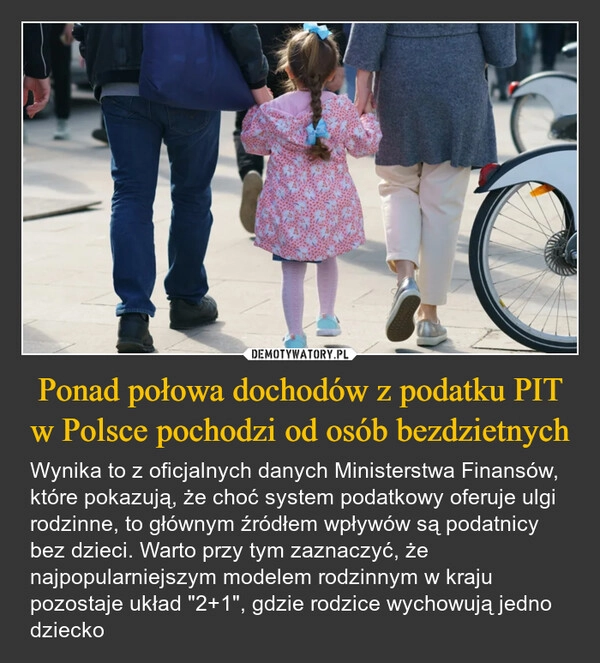
    Ponad połowa dochodów z podatku PIT w Polsce pochodzi od osób bezdzietnych