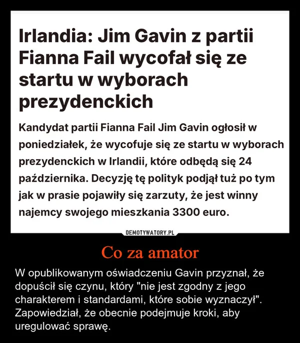 
    Co za amator