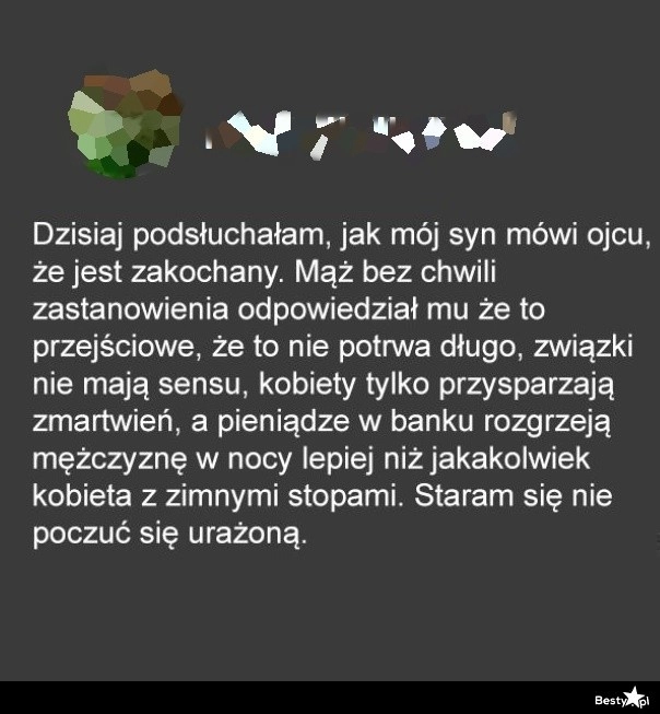 
    Reakcja ojca na wyznanie syna 