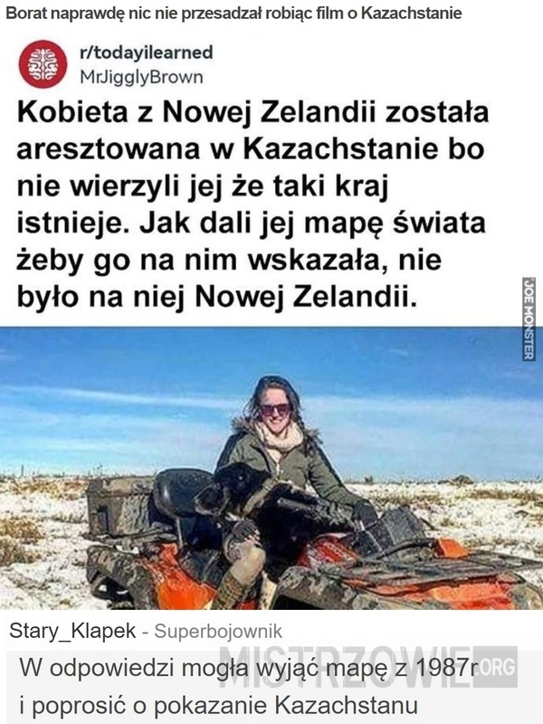 
    Borat naprawdę nic nie przesadzał robiąc film o Kazachstanie