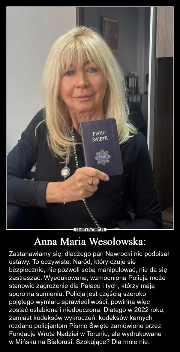 
    Anna Maria Wesołowska: