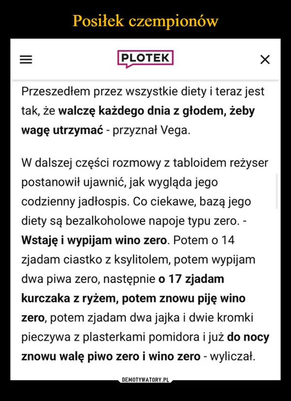 
    Posiłek czempionów