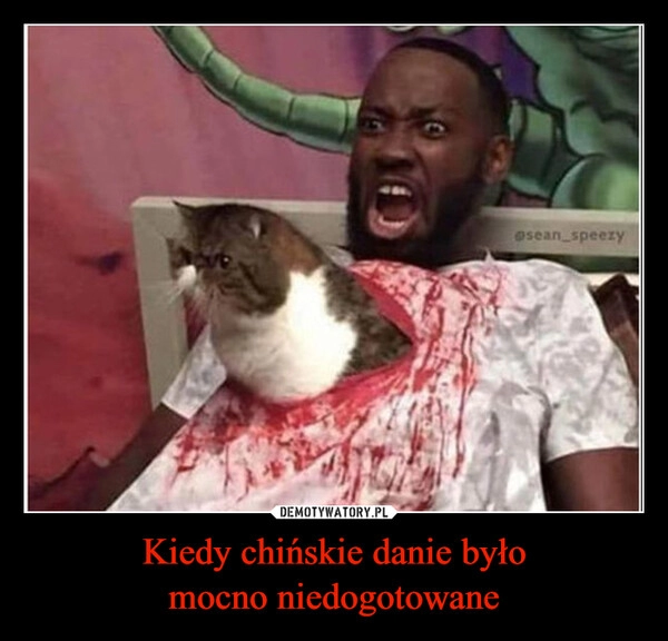 
    Kiedy chińskie danie było
mocno niedogotowane