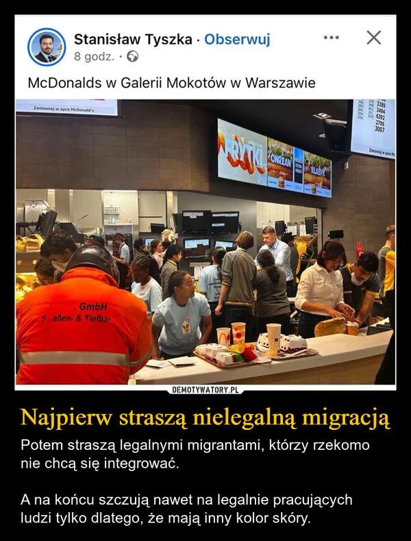 Najpierw straszą nielegalną migracją