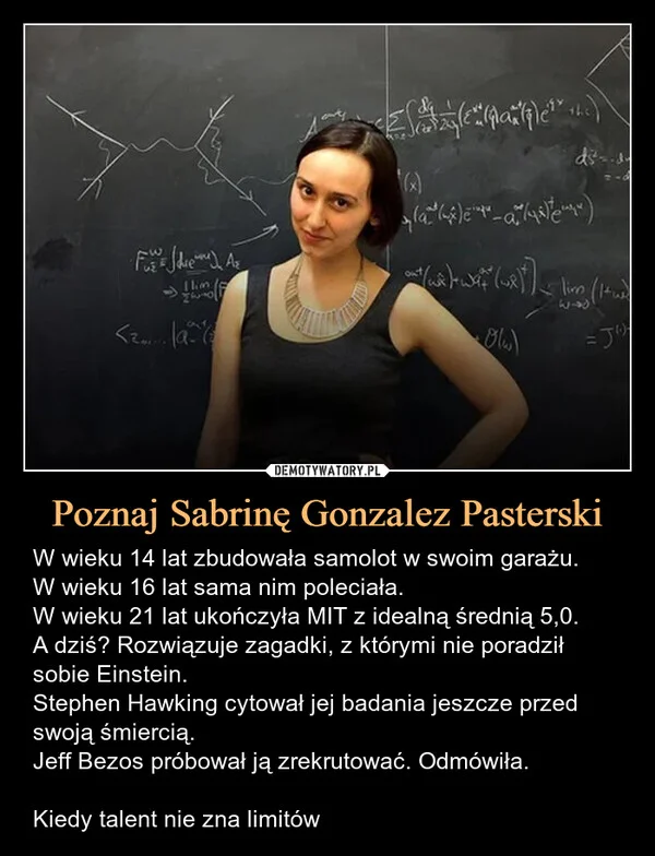 
    Poznaj Sabrinę Gonzalez Pasterski