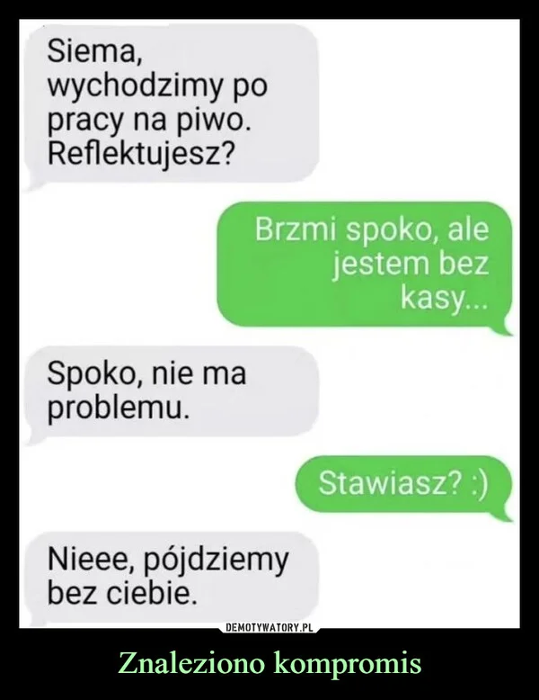 
    Znaleziono kompromis