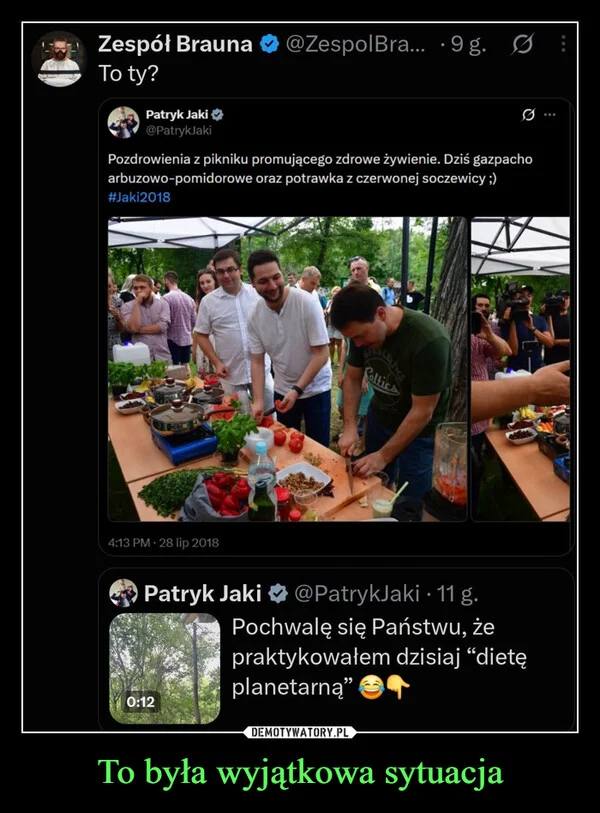 
    To była wyjątkowa sytuacja