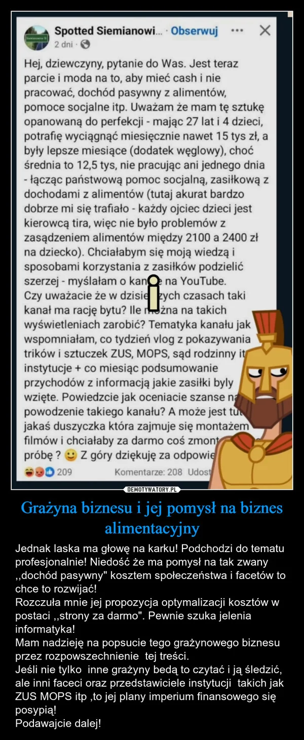 
    Grażyna biznesu i jej pomysł na biznes alimentacyjny