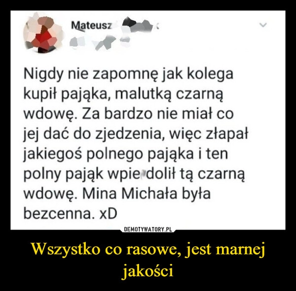 
    Wszystko co rasowe, jest marnej jakości