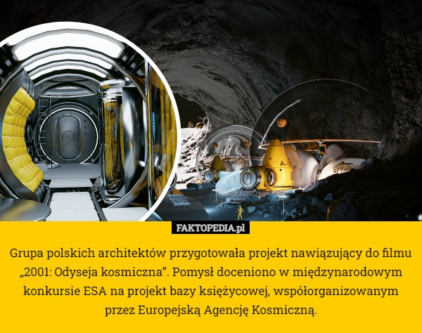 
    Grupa polskich architektów przygotowała projekt nawiązujący do filmu „2001: