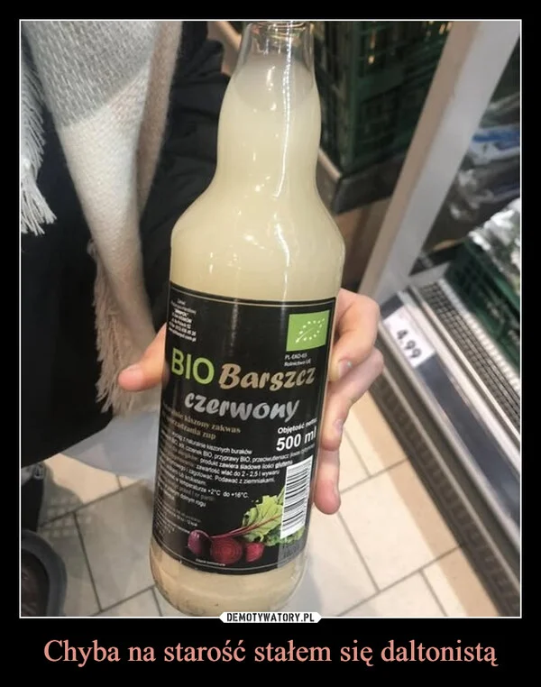 
    Chyba na starość stałem się daltonistą