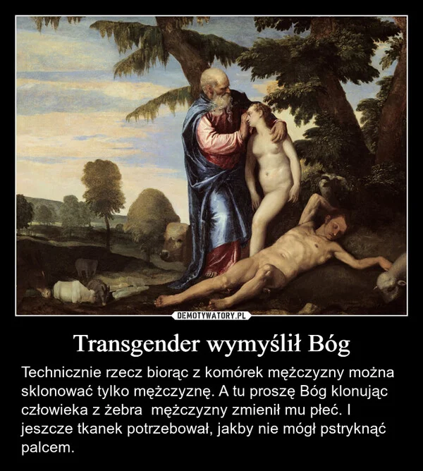 
    Transgender wymyślił Bóg