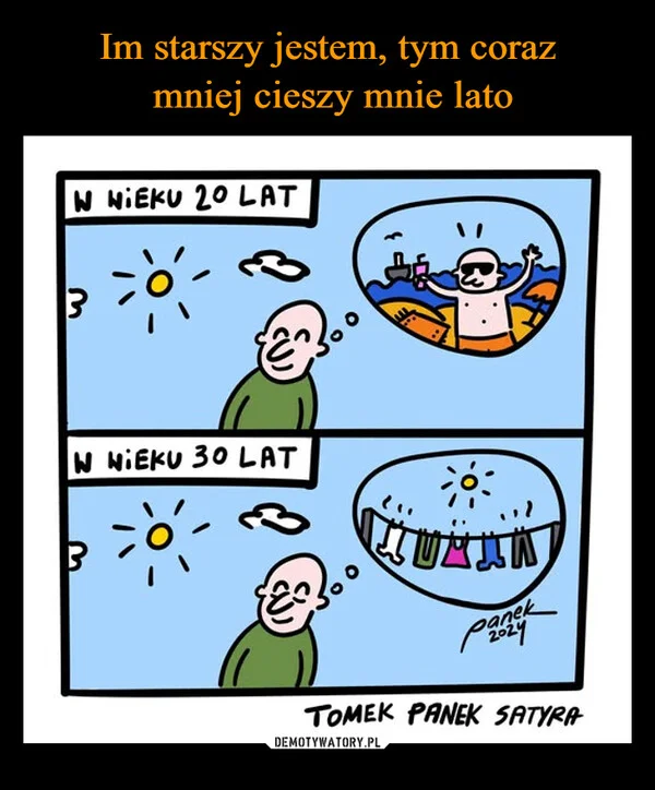 
    Im starszy jestem, tym coraz mniej cieszy mnie lato