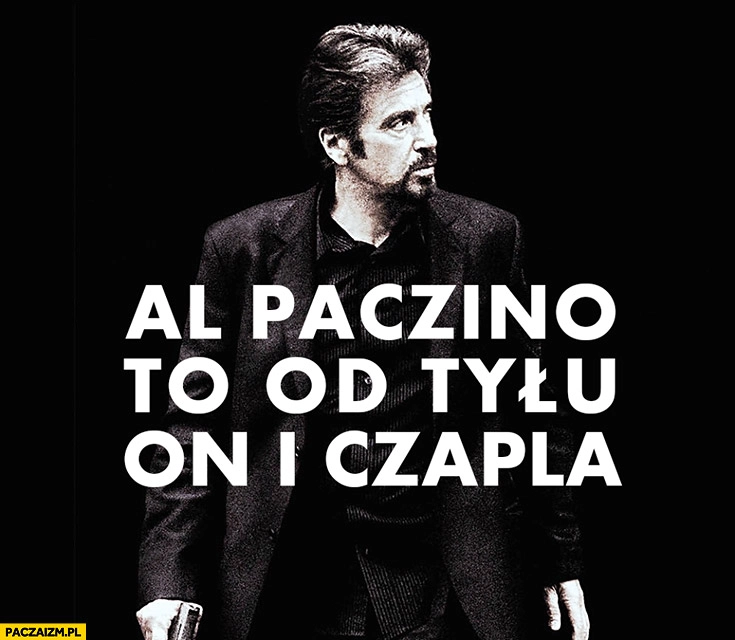 
    Al Paczino to od tyłu on i czapla