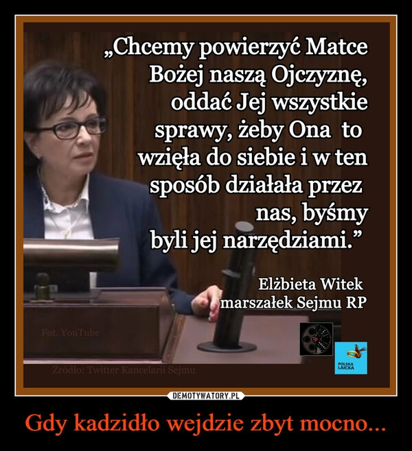 
    Gdy kadzidło wejdzie zbyt mocno...