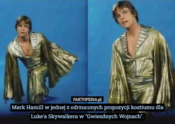 
    Mark Hamill w jednej z odrzuconych propozycji kostiumu dla Luke'a Skywalkera