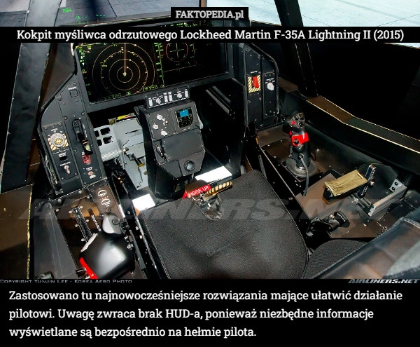 
    Kokpit myśliwca odrzutowego Lockheed Martin F-35A Lightning II (2015)