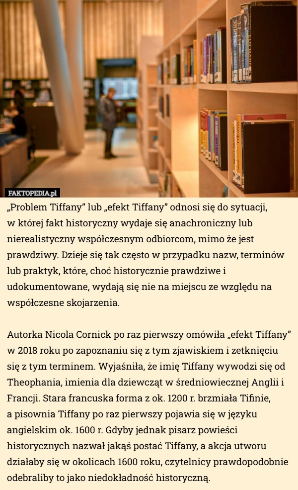 
    „Problem Tiffany” lub „efekt Tiffany” odnosi się do sytuacji, w której...