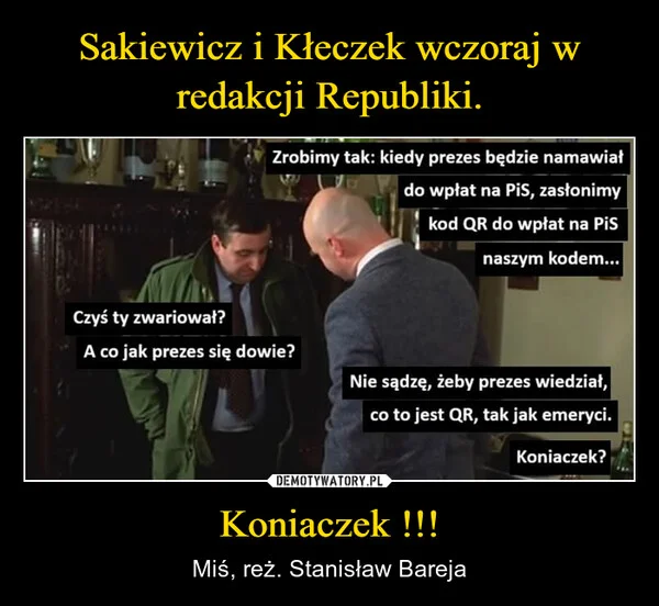 
    Sakiewicz i Kłeczek wczoraj w redakcji Republiki. Koniaczek !!!