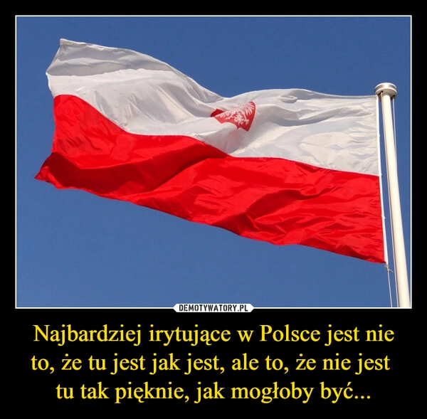 
    Najbardziej irytujące w Polsce jest nie to, że tu jest jak jest, ale to, że nie jest 
tu tak pięknie, jak mogłoby być...