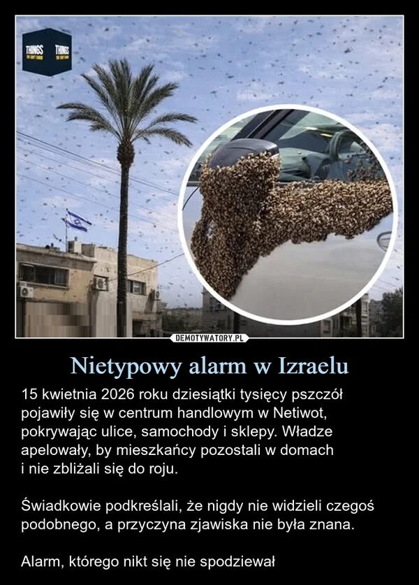 
    Nietypowy alarm w Izraelu