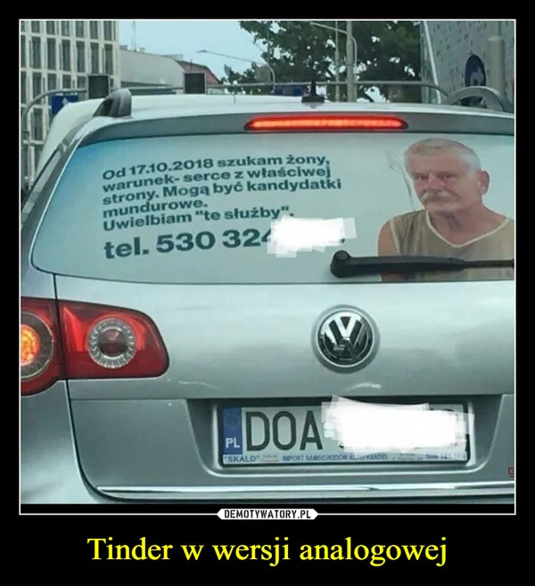
    Tinder w wersji analogowej