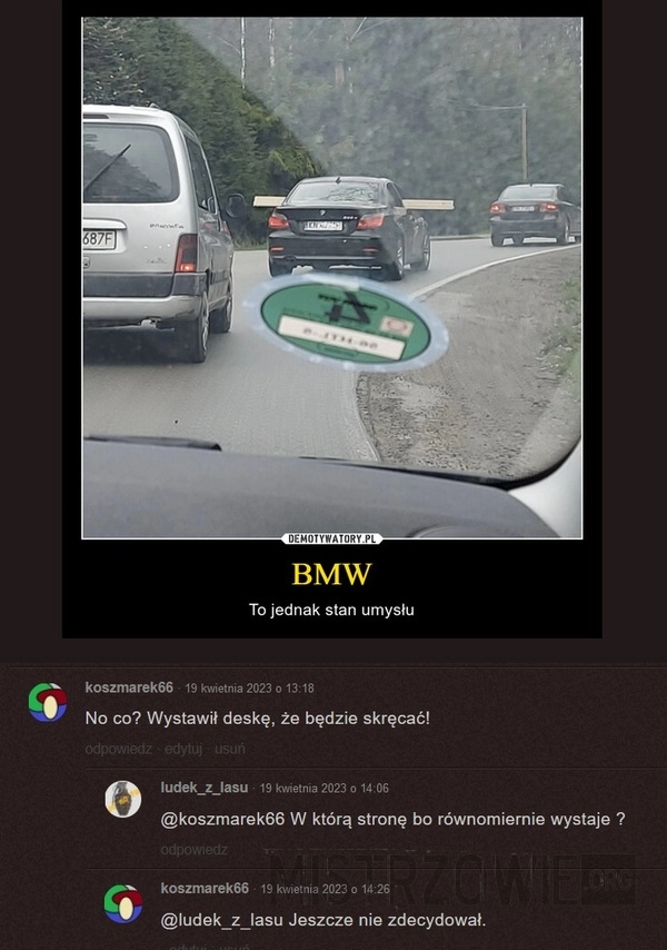 
    BMW. Skręcane.