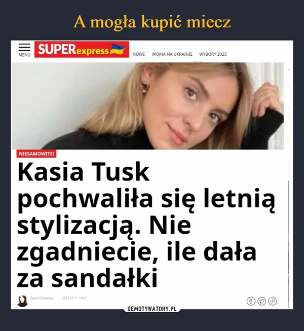 
    A mogła kupić miecz