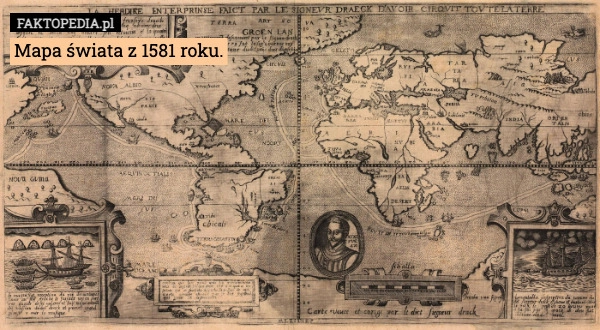 
    Mapa świata z 1581 roku.