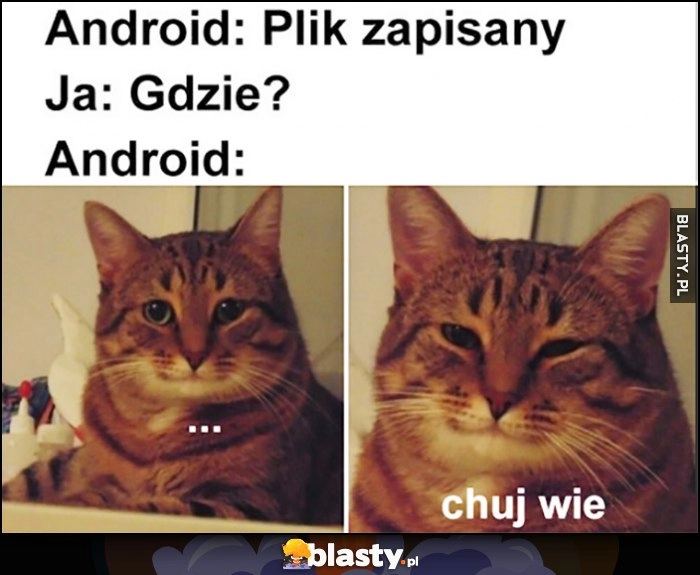 
    Android: plik zapisany, ja: gdzie? Android: kij wie kot kotek