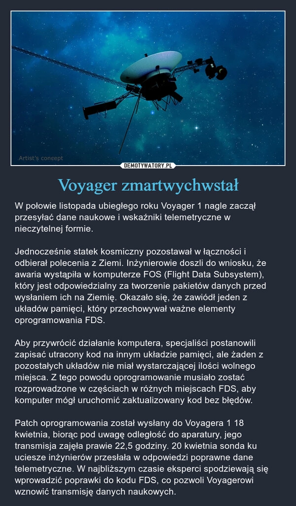 
    Voyager zmartwychwstał