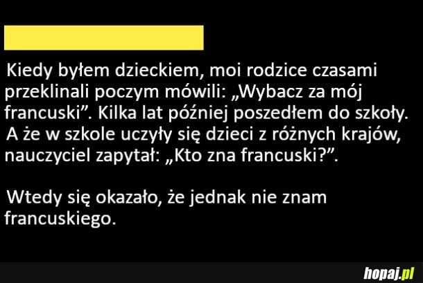 
    Mówienie po francusku