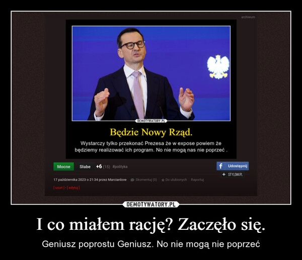 
    I co miałem rację? Zaczęło się.