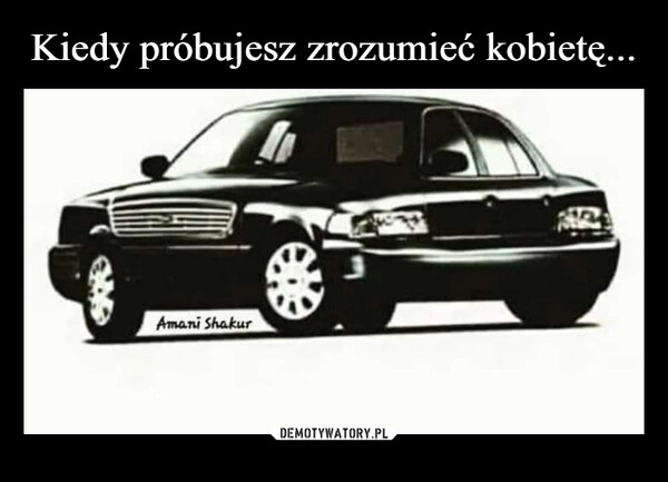 
    Kiedy próbujesz zrozumieć kobietę...