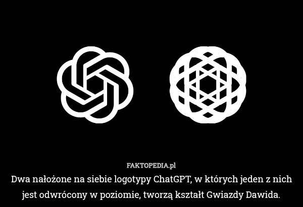 
    Dwa nałożone na siebie logotypy ChatGPT, w których jeden z nich jest odwrócony