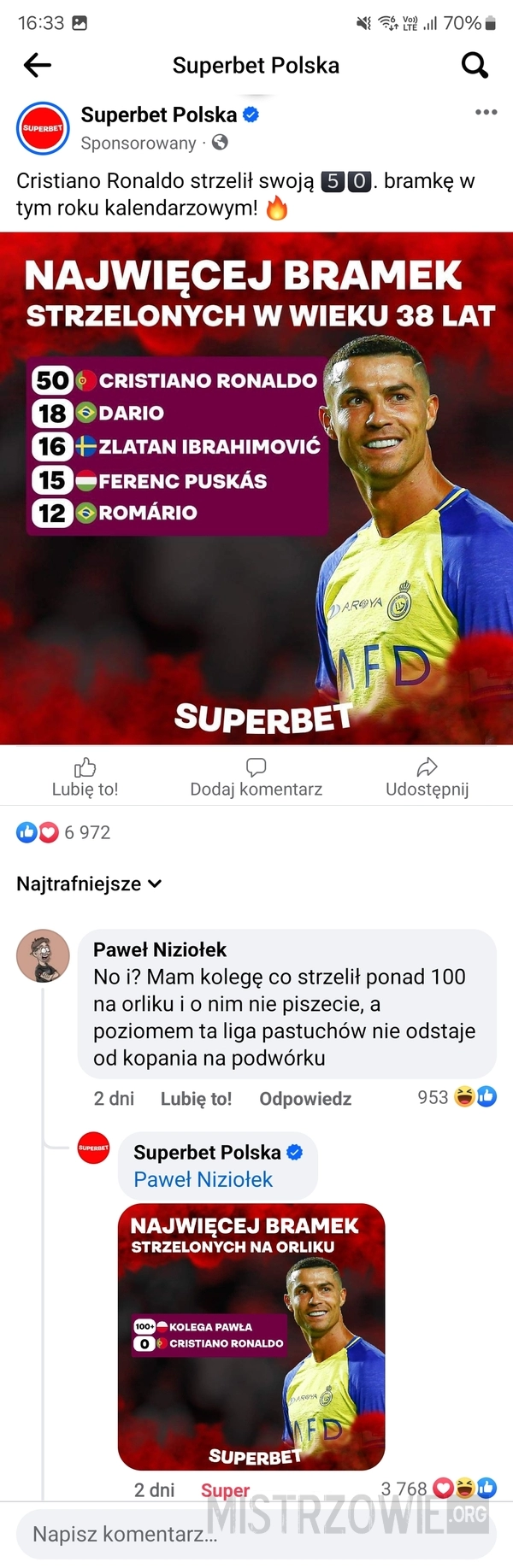 
    Kolega Pawła vs Cristiano Ronaldo