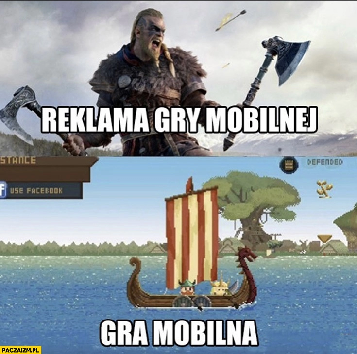 
    Reklama gry mobilnej vs gra mobilna w rzeczywistości