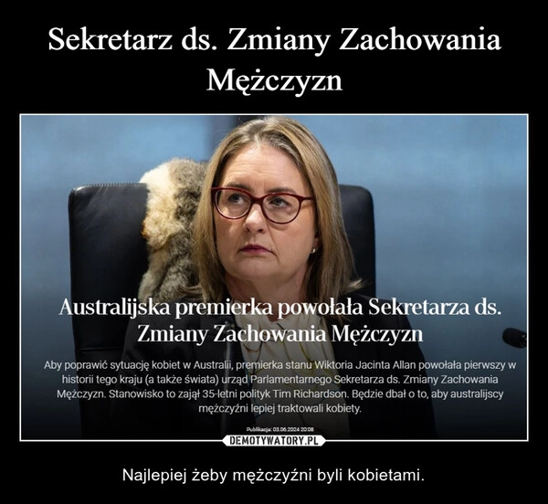 
    Sekretarz ds. Zmiany Zachowania Mężczyzn