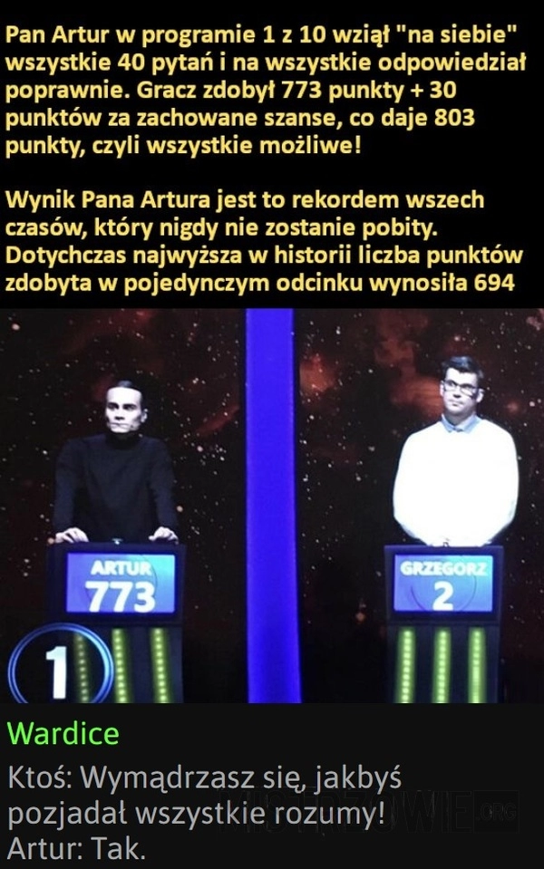 
    Rekord wszechczasów w programie 1 z 10