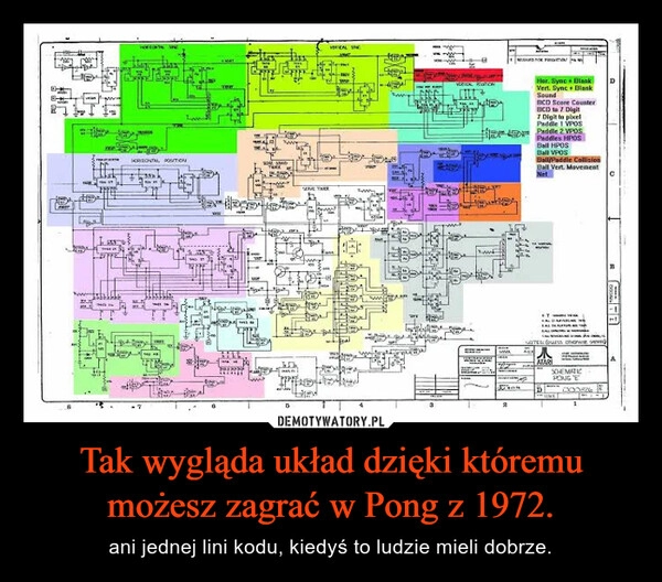 
    Tak wygląda układ dzięki któremu możesz zagrać w Pong z 1972.